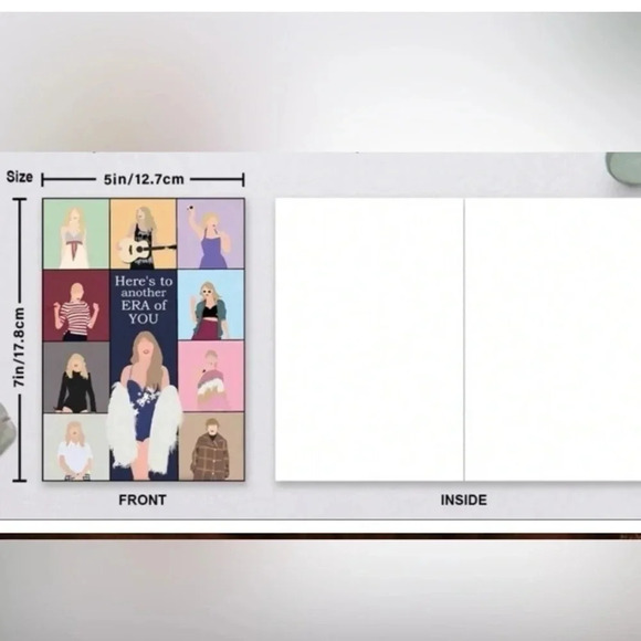 Taylor Swift Happy Birthday Card Swiftie Gift Eras Tour Pop Up 2 Card Set - Picture 5 of 7